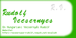 rudolf vecsernyes business card